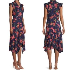 NWT NANETTE LEPORE Navy Print Dress | Size 10